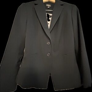 Blue Pinstripe Fitted Blazer – US Size 8 / UK Size 12
